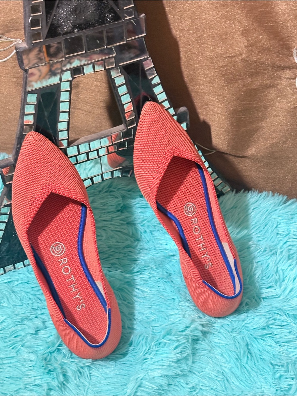 Authentic Rothy’s “The Point” Flats Retired Color Persimmon - Picture 2 of 4